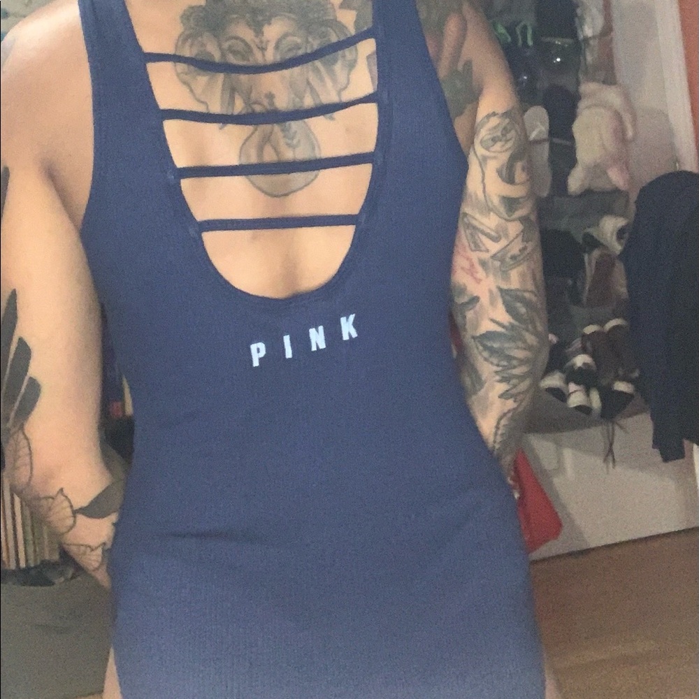 Navy blue body suit